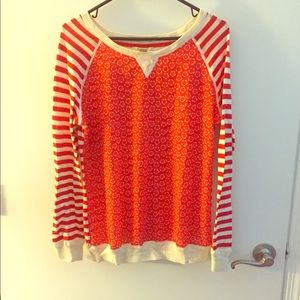 Floral & Stripe Sweater